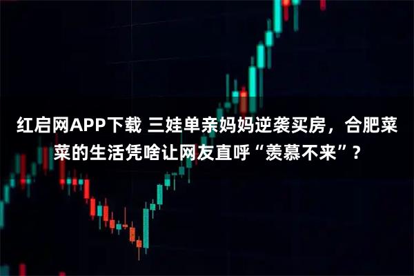 红启网APP下载 三娃单亲妈妈逆袭买房，合肥菜菜的生活凭啥让网友直呼“羡慕不来”？