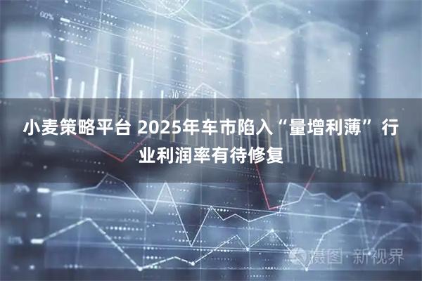 小麦策略平台 2025年车市陷入“量增利薄” 行业利润率有待修复